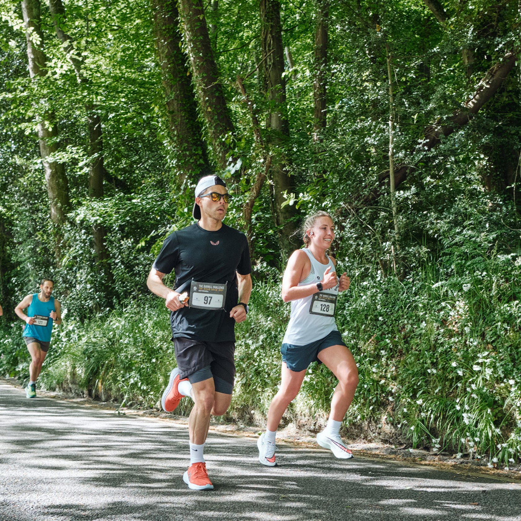Two runners compete in the Durrell Challenge