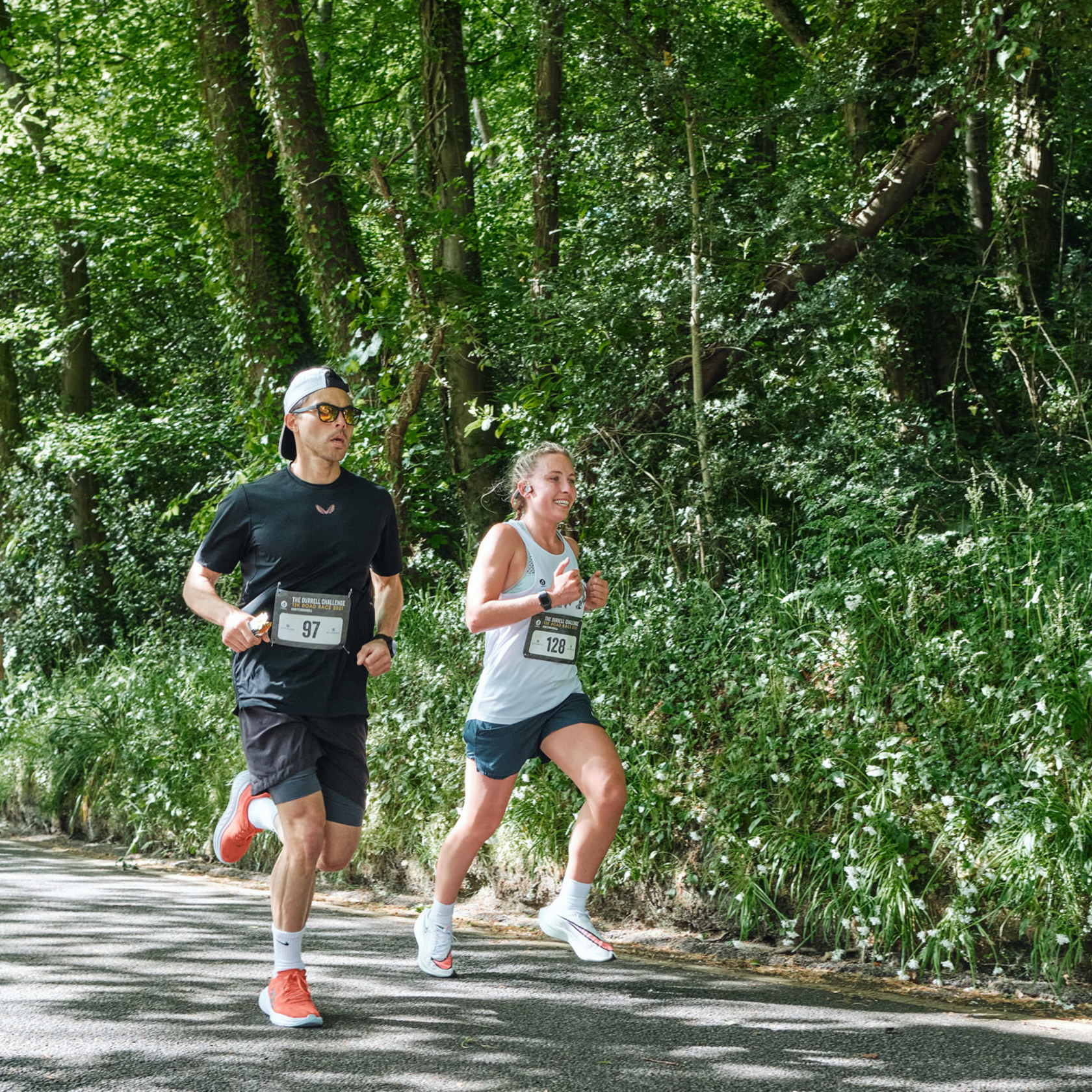 Two runners compete in the Durrell Challenge