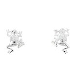 Sterling Silver Frog Stud Earrings 635501 Compact
