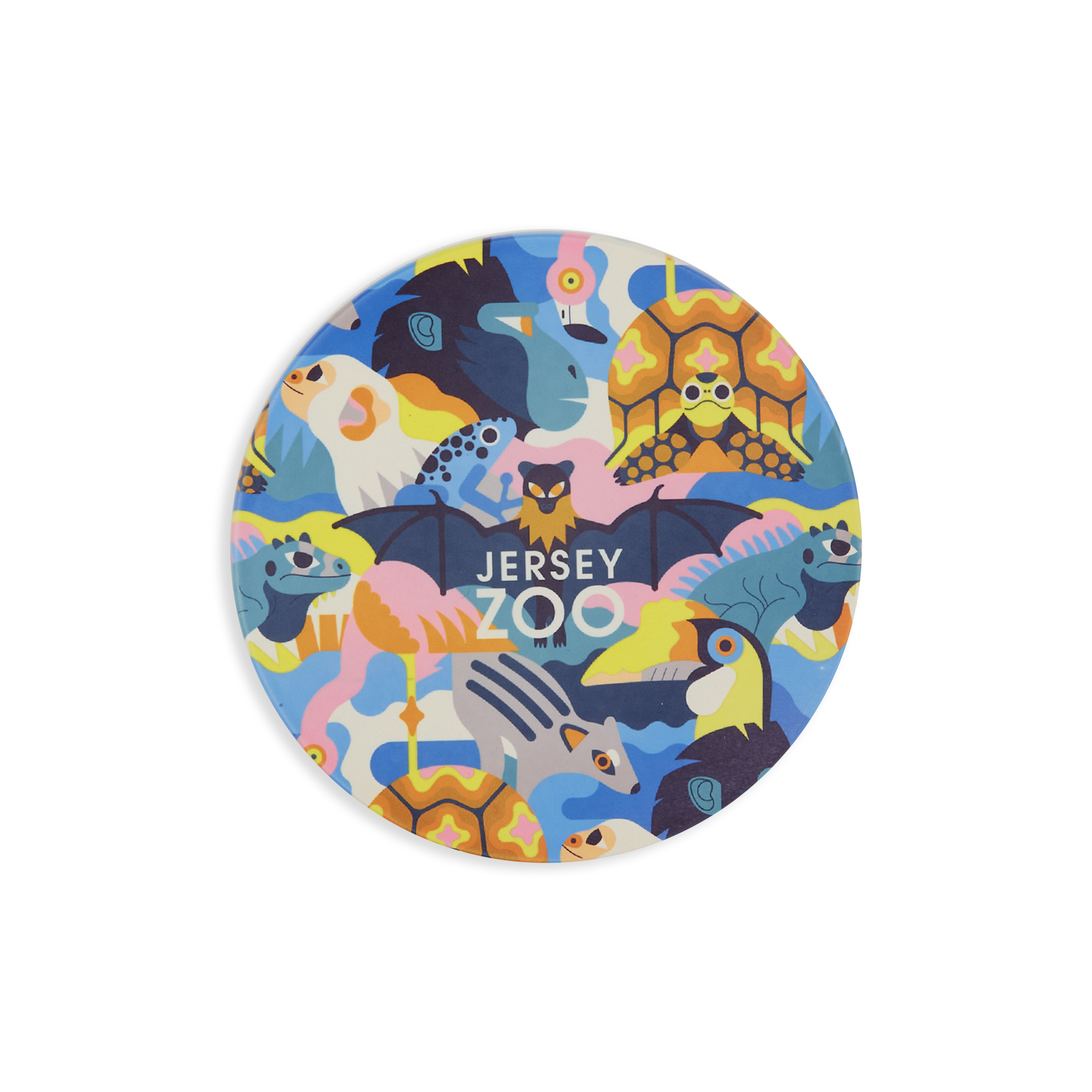 Jersey Zoo Pattern Circular Coaster