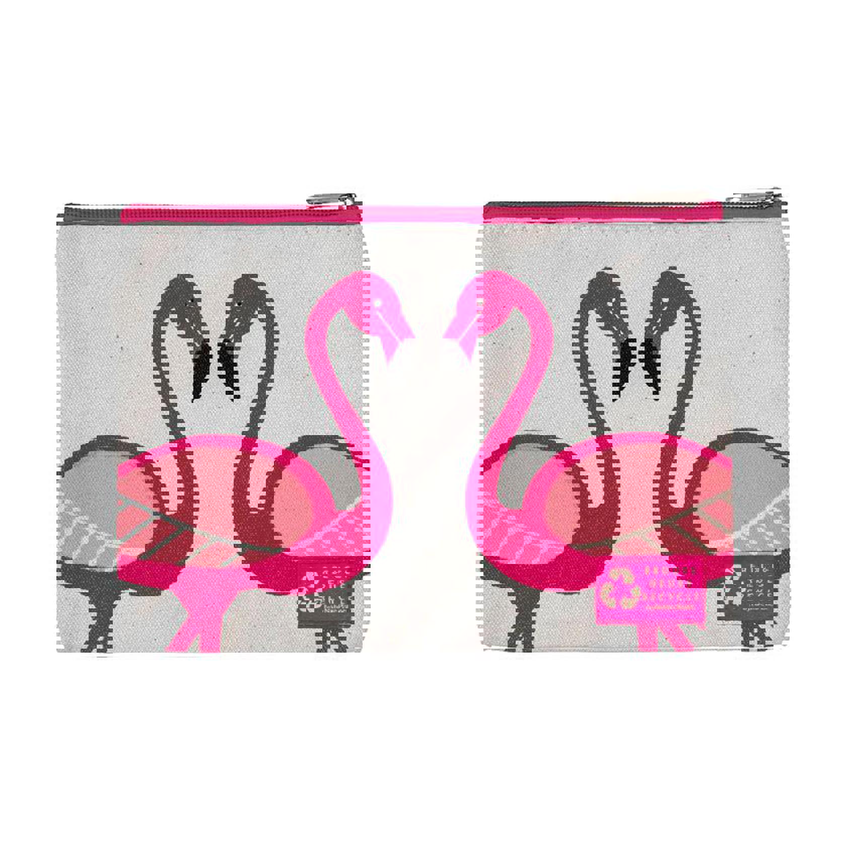 Organic Cosmetics Pouch Flamingo