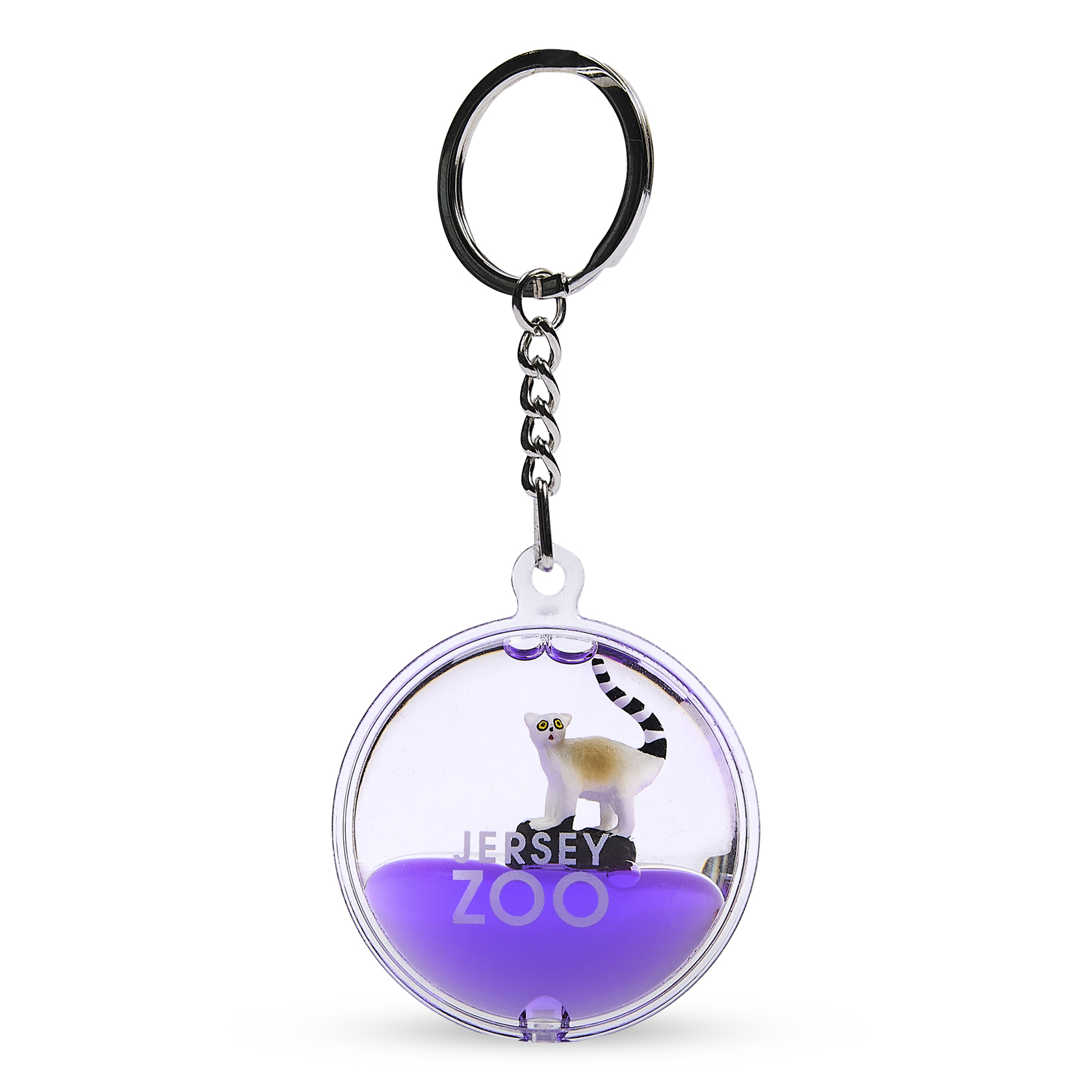 Jersey Zoo Lemur Aqua Keyring