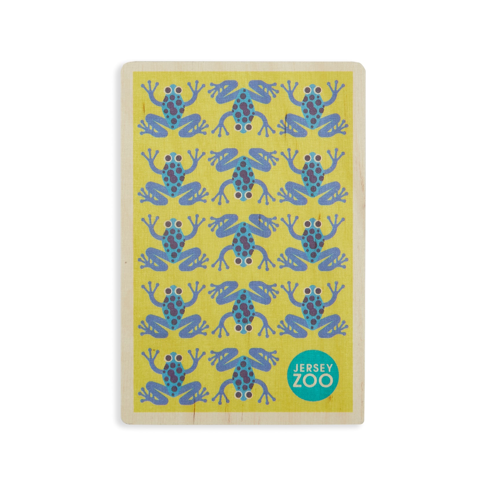 Blue Dart Frog Wooden Postcard