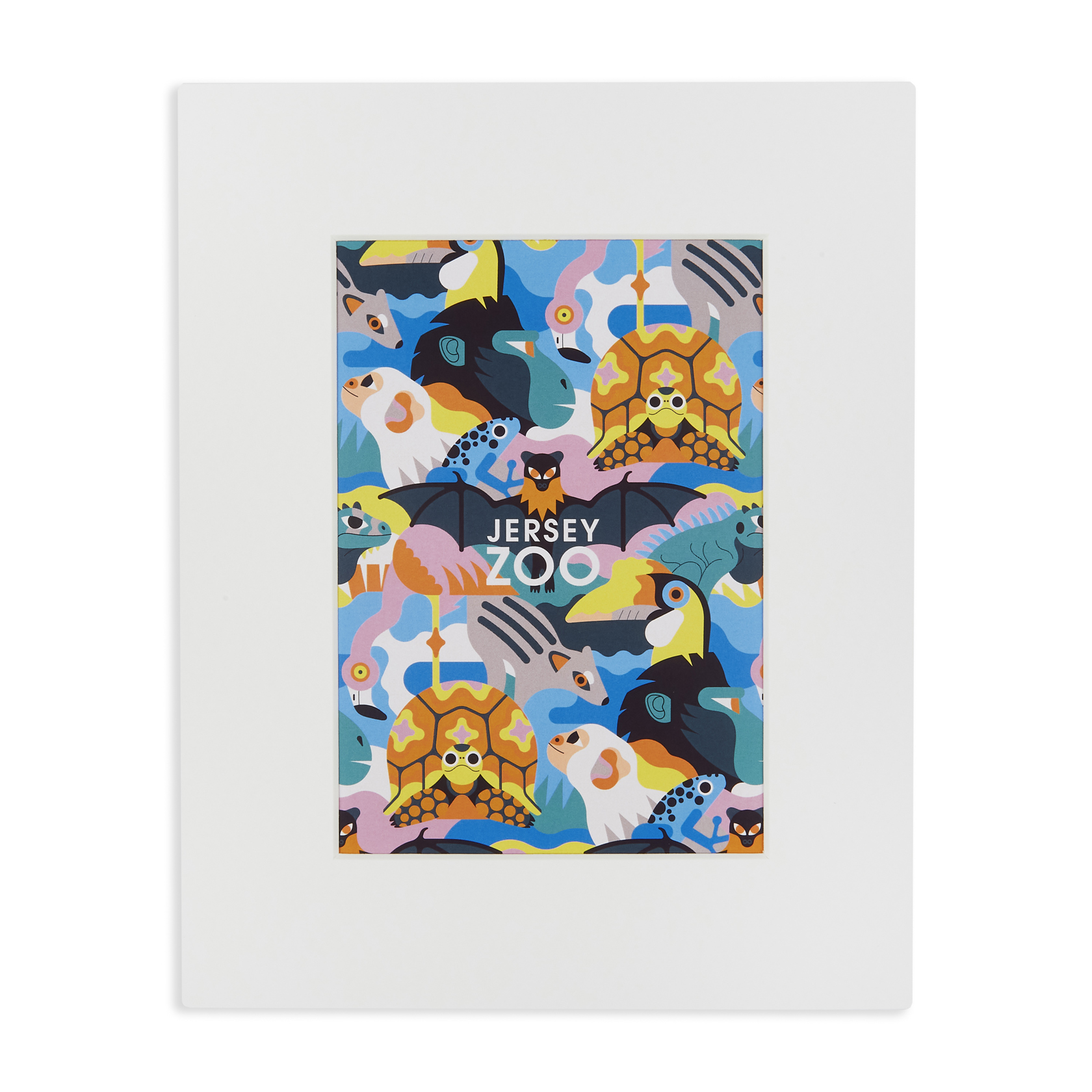 Jersey Zoo Pattern Print 10x8