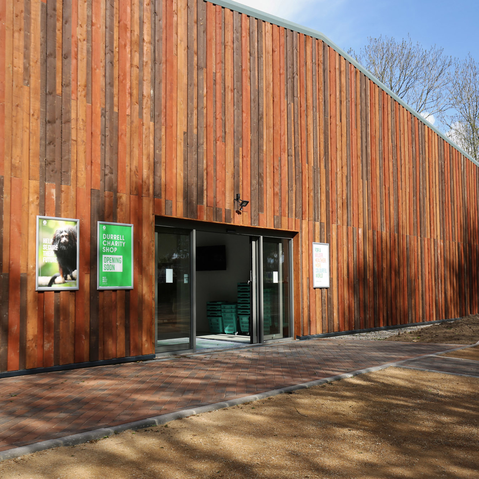 Front entrance to the Durrell charity shop