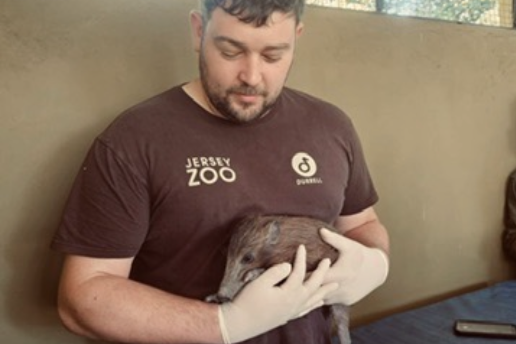 Ben With Pygmy Hog