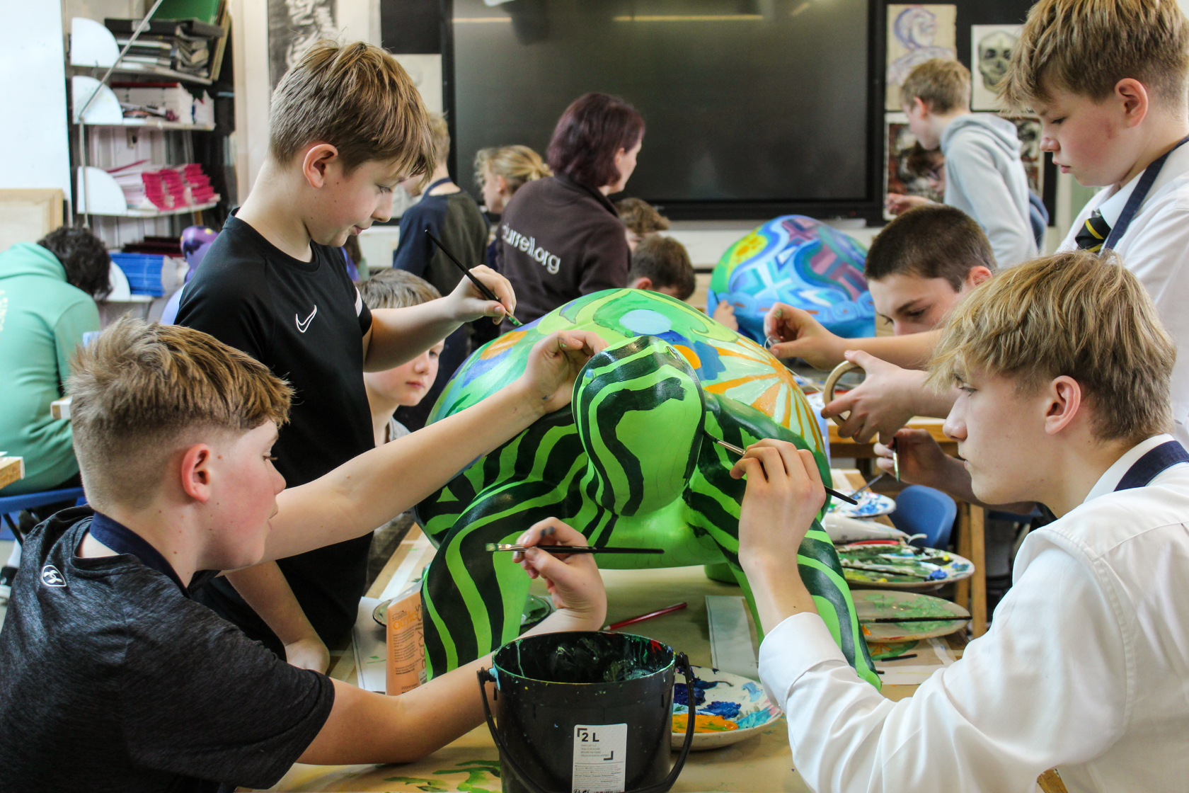 Victoria College Students Painting