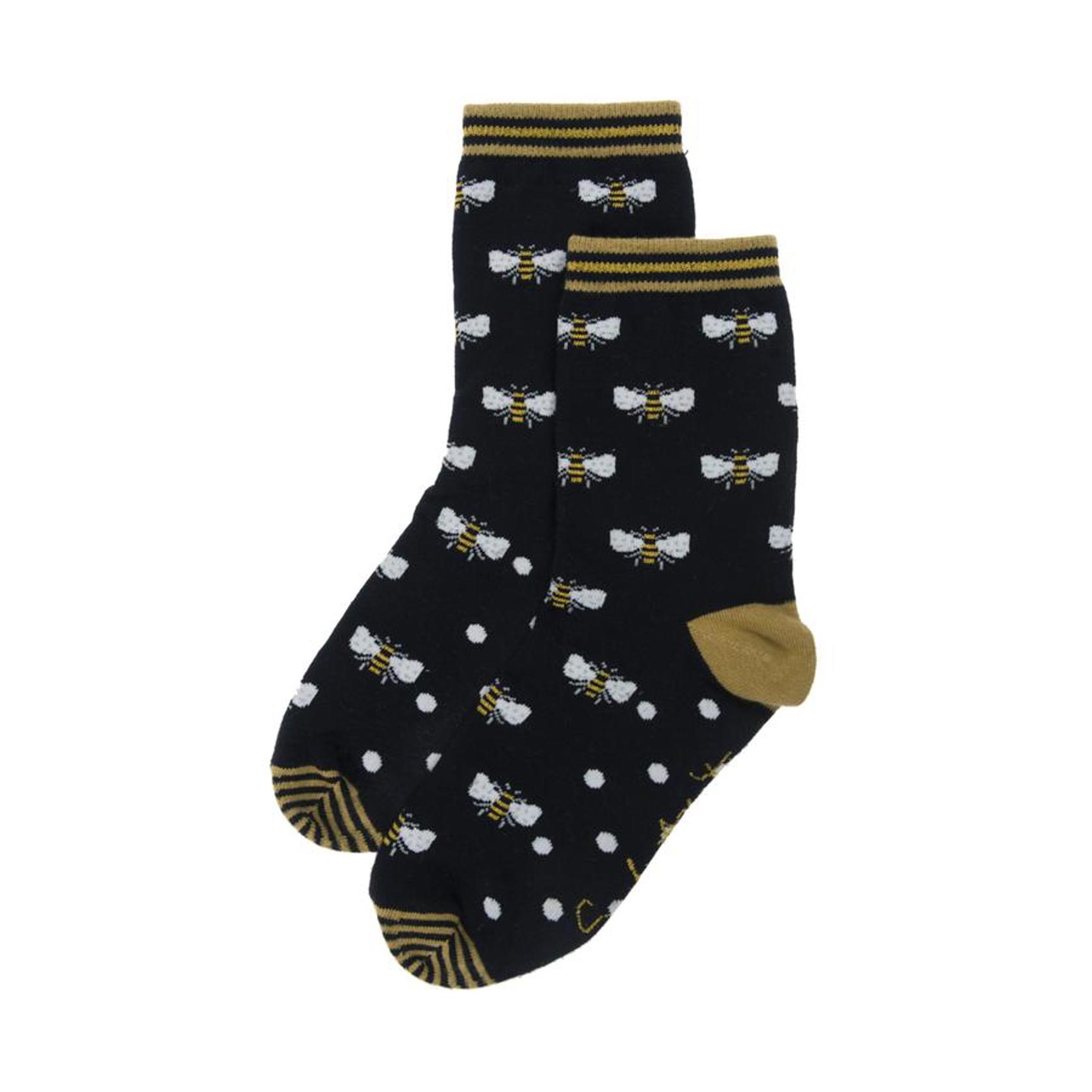 Bees Navy Socks