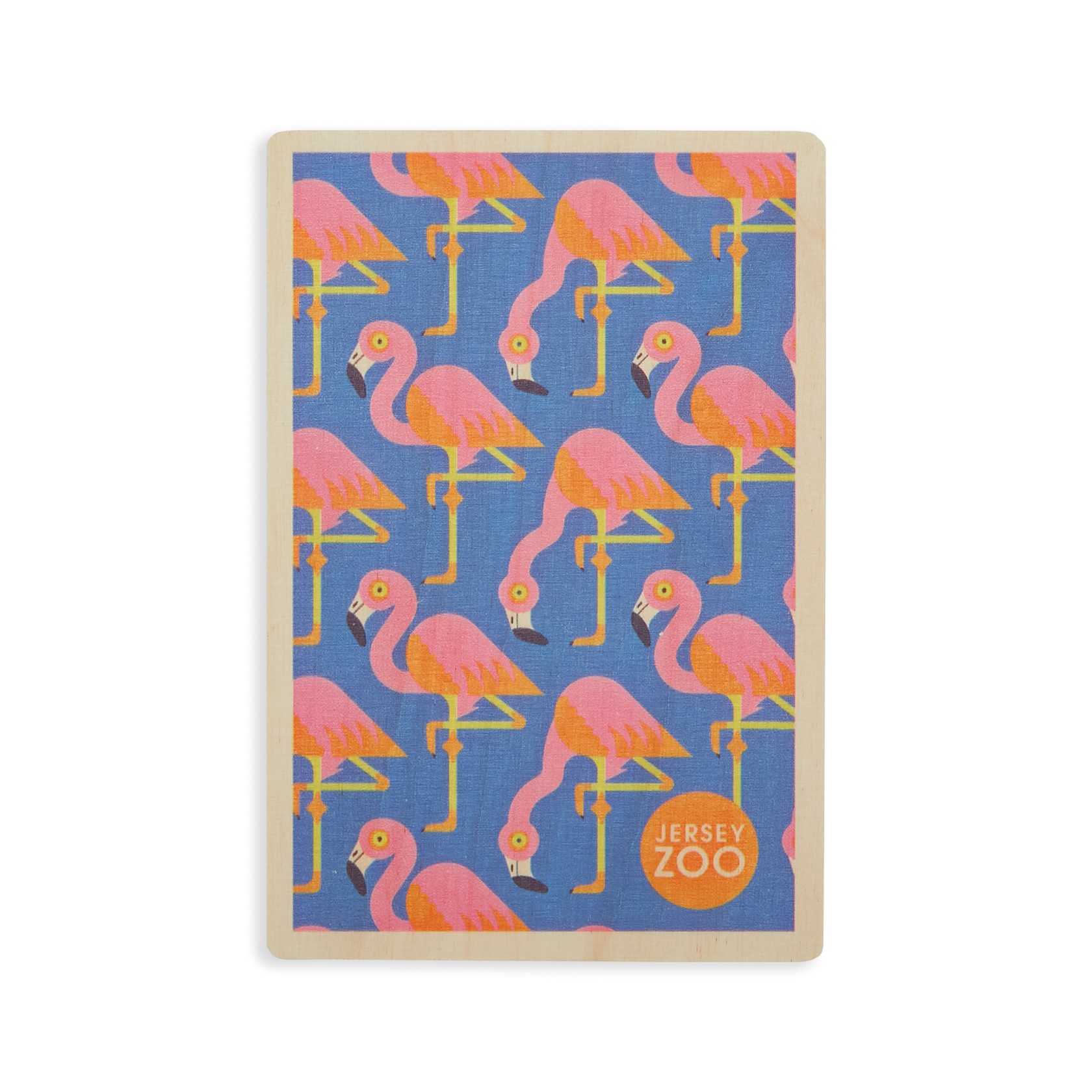 Flamingo Wooden Postcard