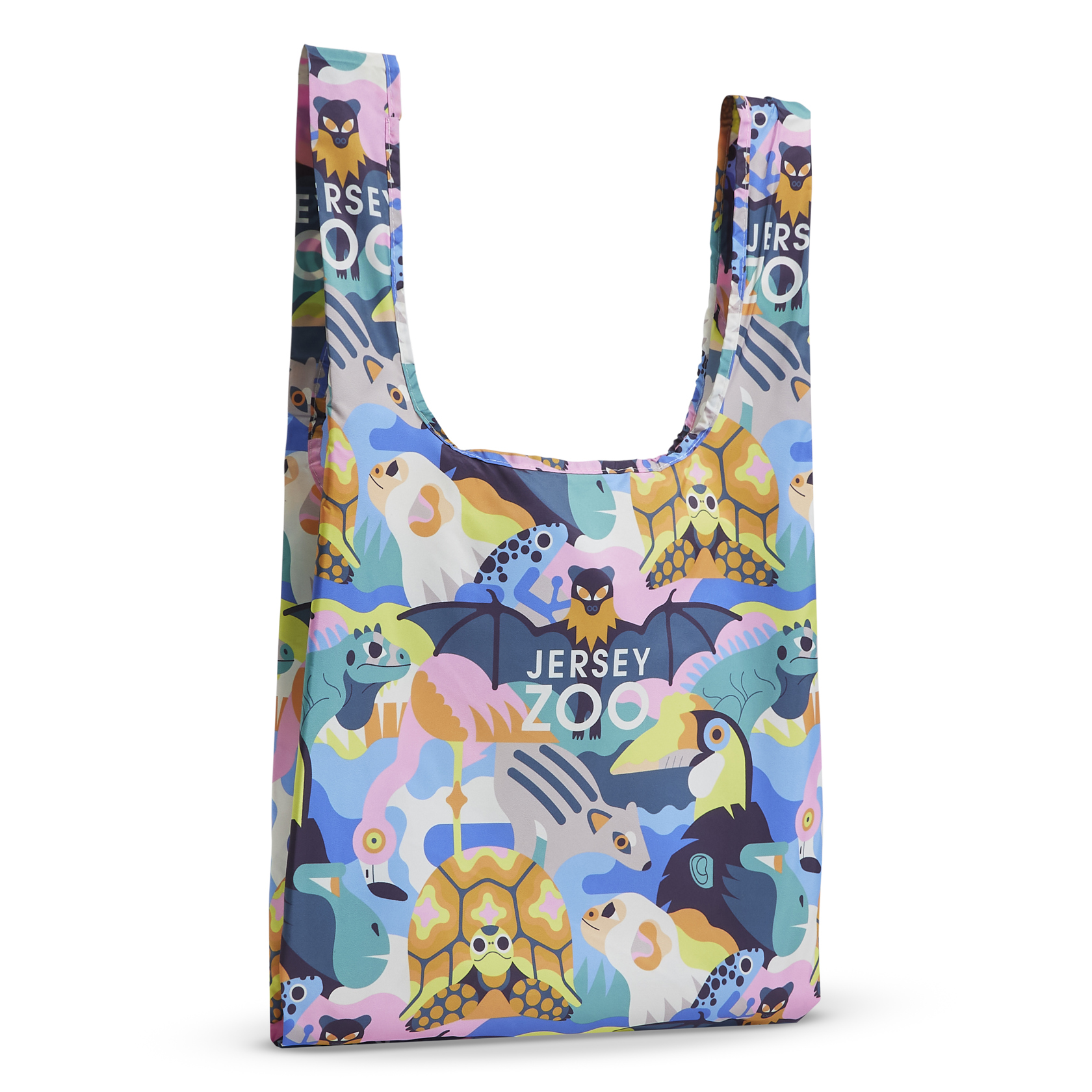 Jersey Zoo Pattern Foldable Shopper